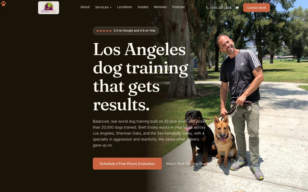 The Dog Savant website by Landon Scales